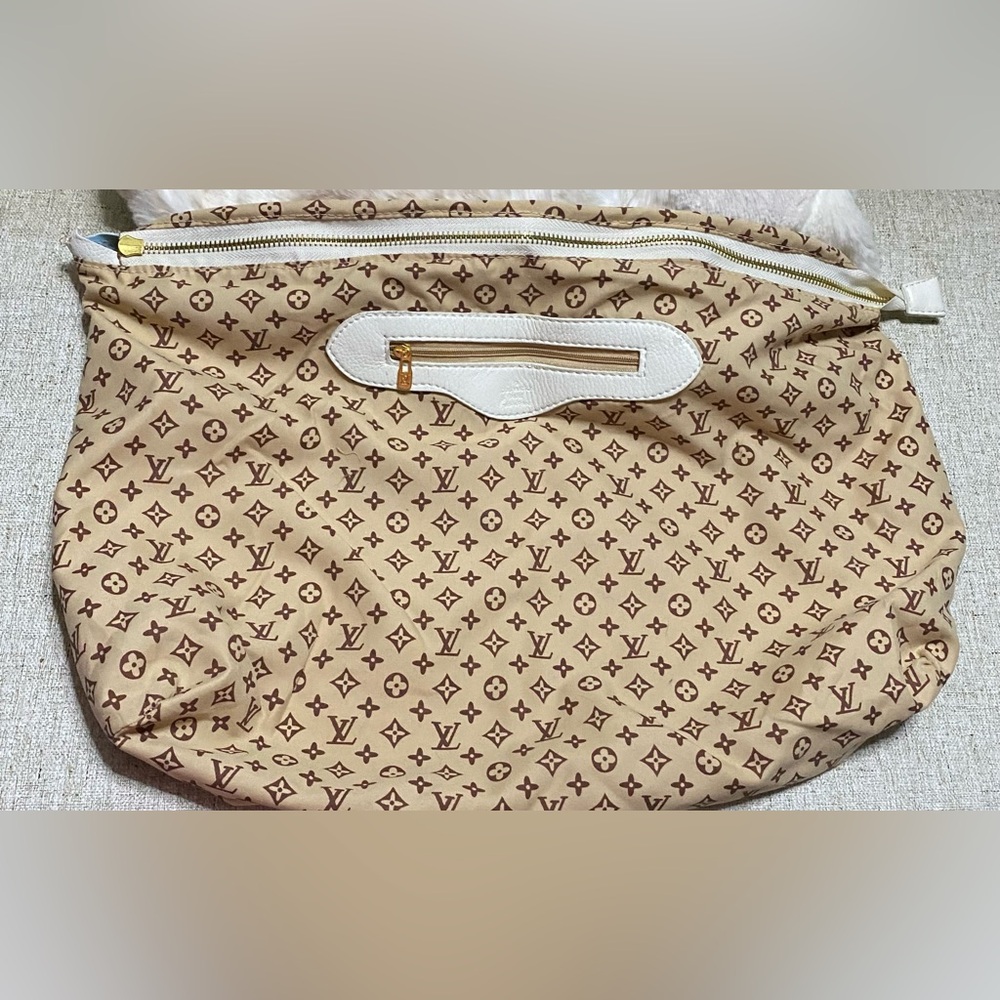 LV  Beige and Brown Monogram Travel Bag